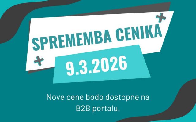 Obvestilo o spremembi cenika